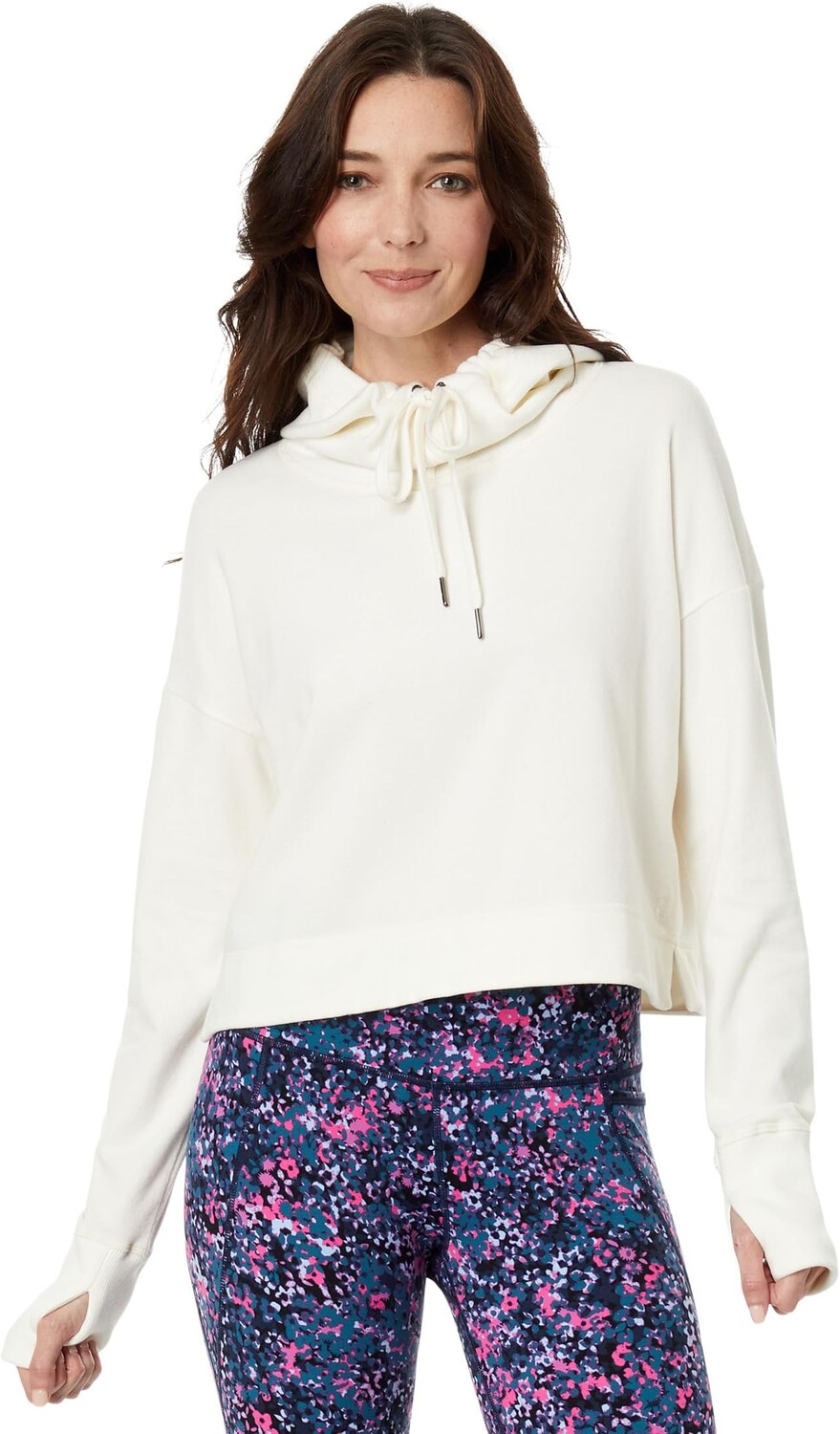 

Укороченная флисовая толстовка Escape Luxe Sweaty Betty, цвет Lily White
