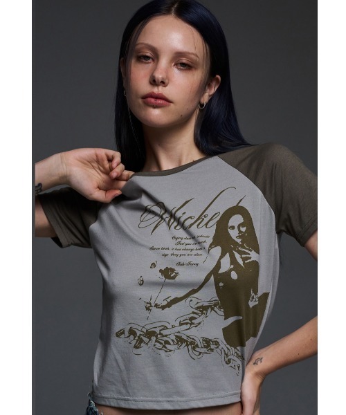 

Футболка с рукавом реглан, стандартный крой, бренд Fancy Club, цвет хаки