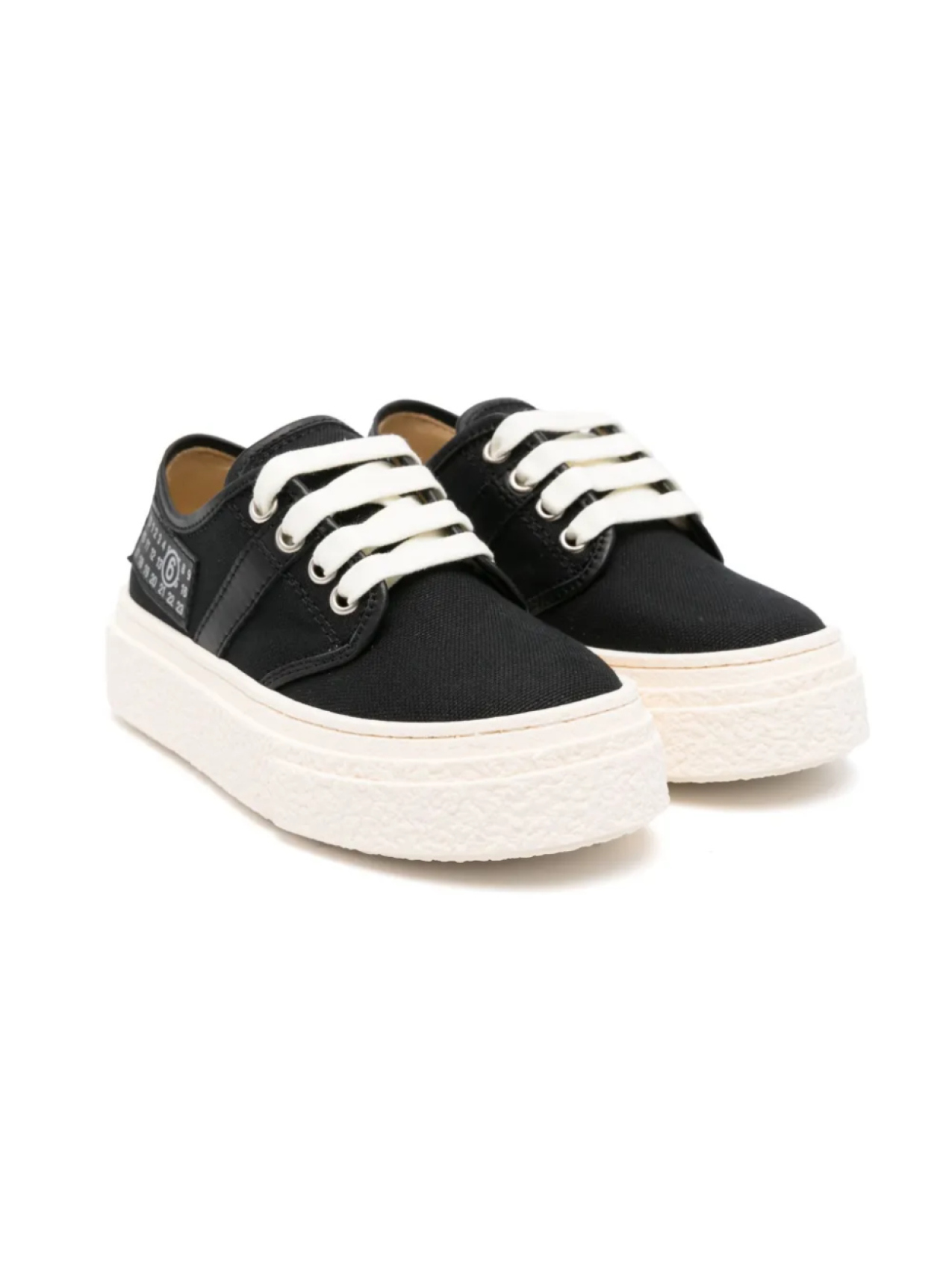 

Кроссовки с нашивками в виде цифр MM6 Maison Margiela Kids, черный