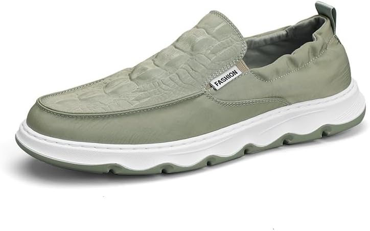 

Мужские лоферы Relaxed-Fit Slip-On, брезентовые лоферы с поддержкой свода стопы, тапочки для прогулок на улице Soft Time Toy, зеленый