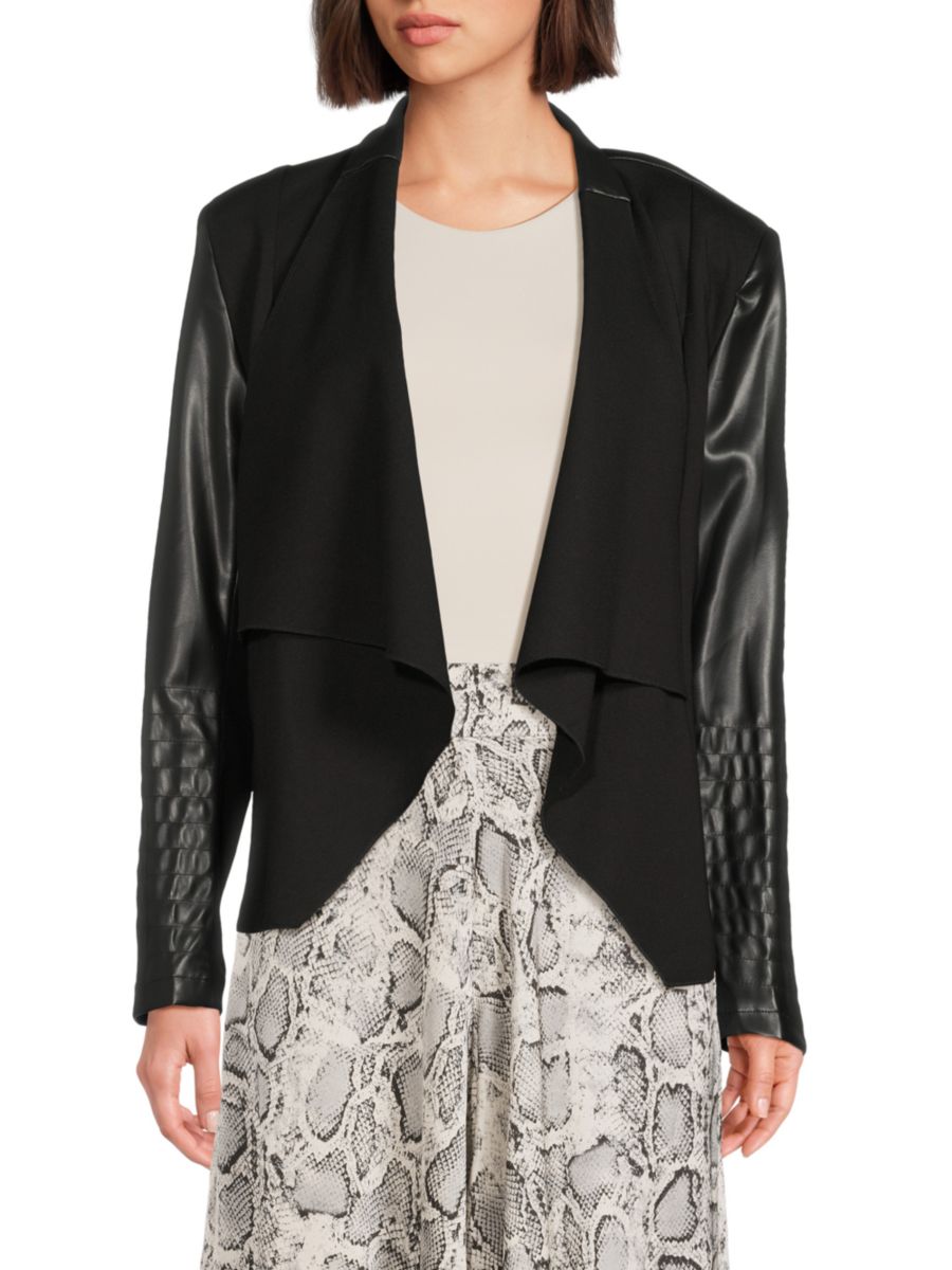 

Куртка из искусственной кожи с драпировкой Ponte Patrizia Luca, черный