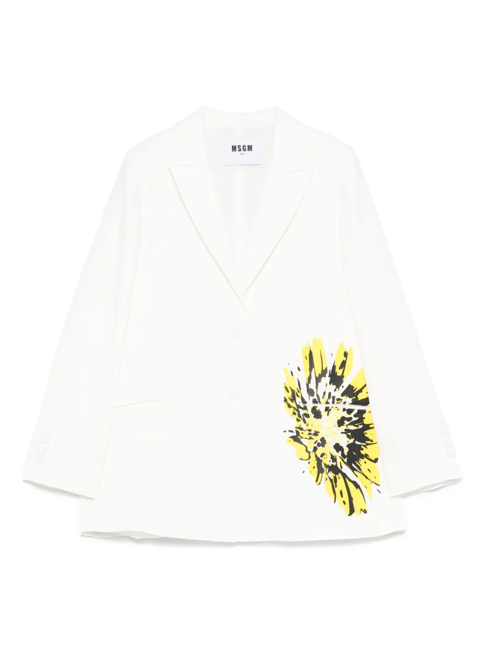 

Креповый блейзер MSGM Kids, белый