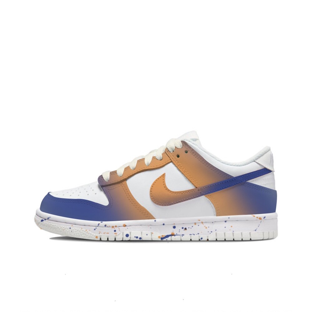 

Кроссовки Nike Dunk Skateboarding Shoes Women's Low-top Blue/Orange, голубой, Синий, Кроссовки Nike Dunk Skateboarding Shoes Women's Low-top Blue/Orange, голубой