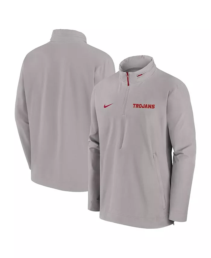 

Мужская куртка с молнией на четверть USC Trojans Pewter для тренеров с боковой линии Nike