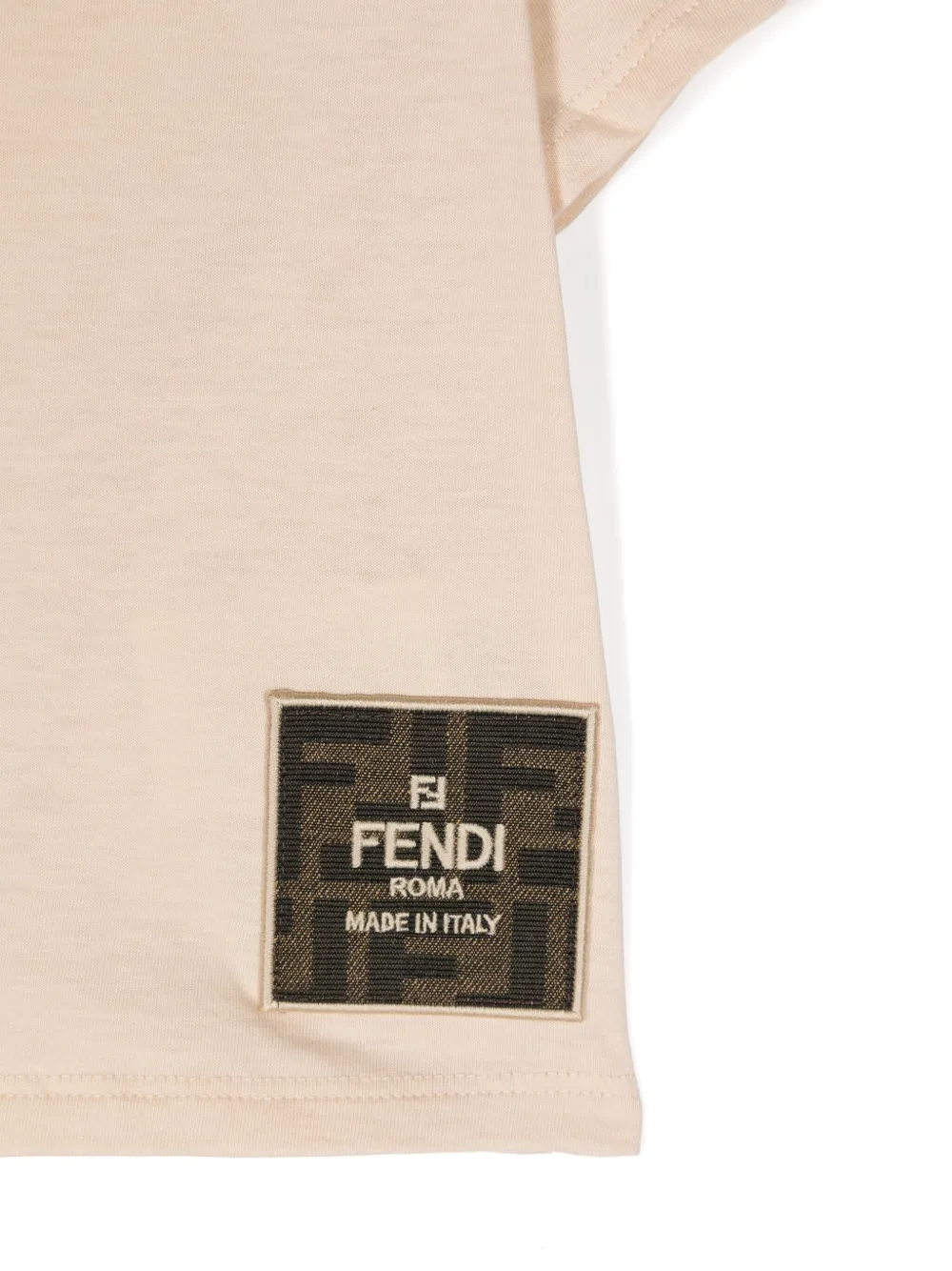 Футболка с логотипом FENDI KIDS, нейтральный — фото 3