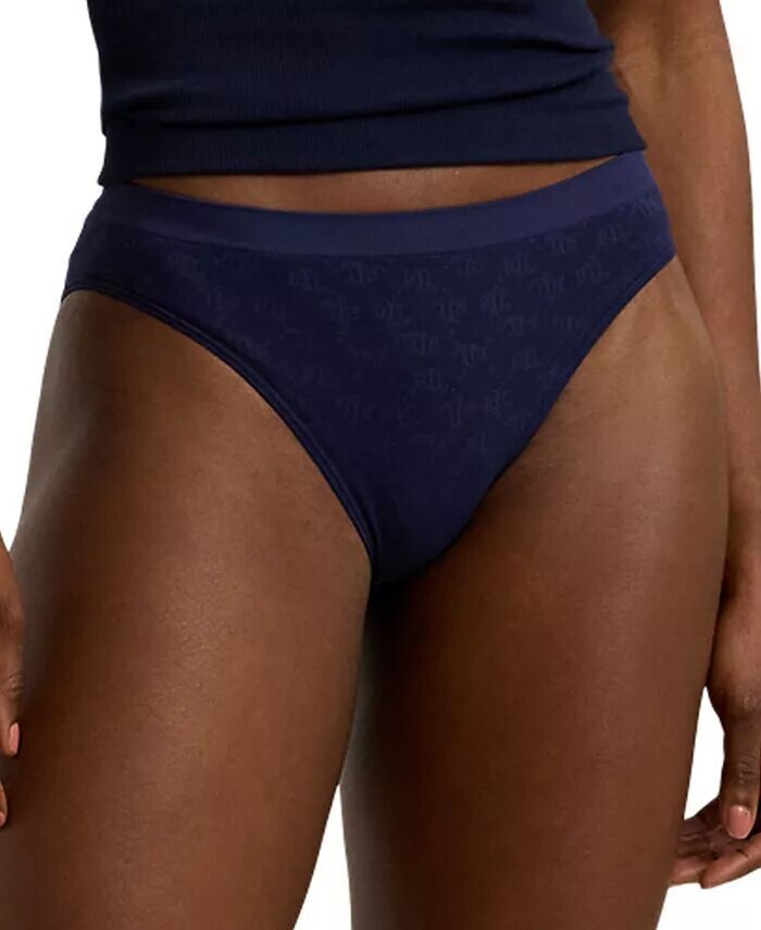 

Женское нижнее белье бикини из жаккардовой сетки с монограммой 4L0048 Lauren Ralph Lauren, бежевый