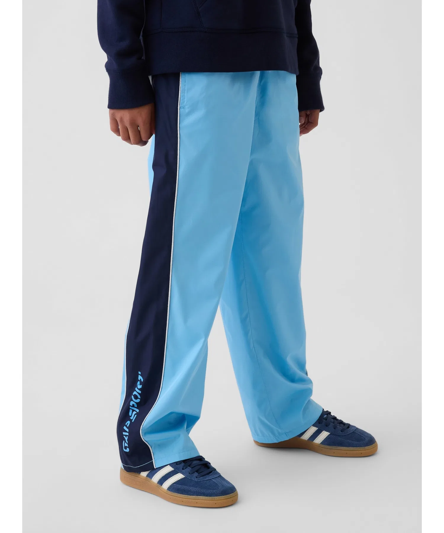 Детские брюки GAP Relaxed Fit с цветными блоками тёмно-синие