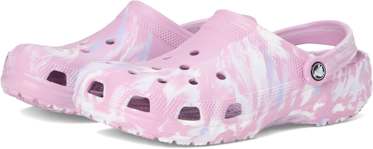 Крокс Унисекс Классические мраморные клогги с эффектом тай-дай Crocs, мультиколор