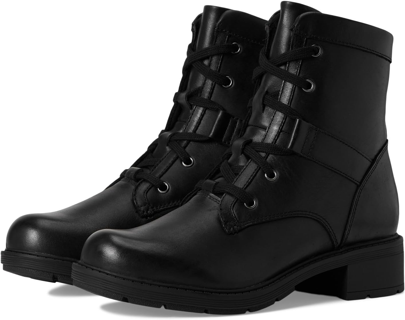 Ботинки женские Clarks Hearth Parker кожаные на шнуровке, черный