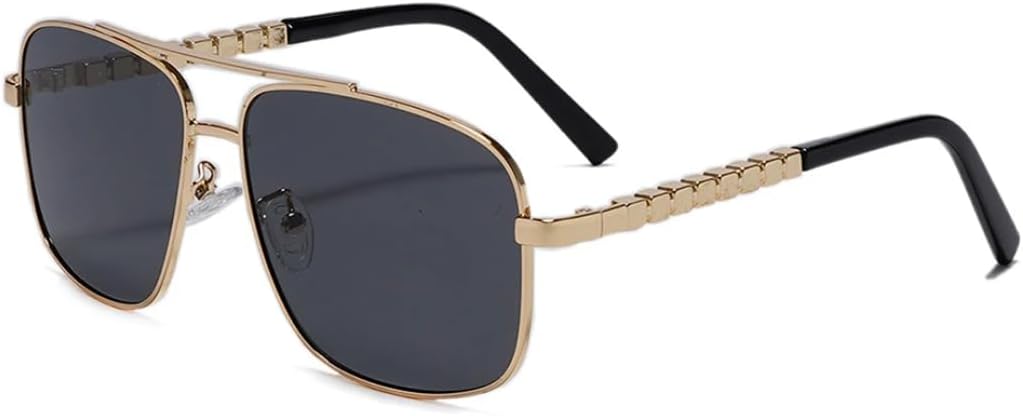 

Металлические модные панк-солнцезащитные очки для женщин, классический винтаж, защита от УФ-излучения UV400, для вечеринок, пляжа и отдыха на открытом воздухе, мужские VFDHN, Gold Black