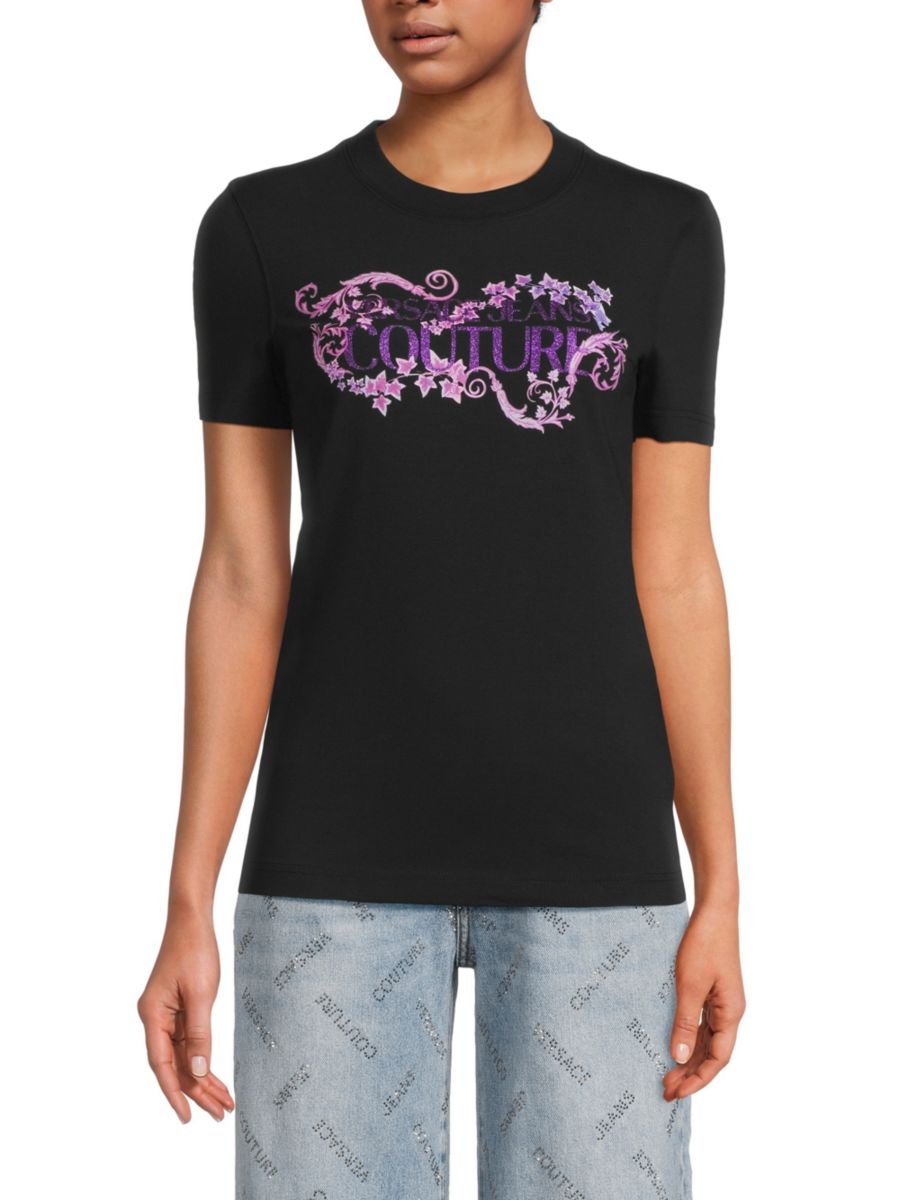 

Футболка с логотипом Versace Jeans Couture, черный