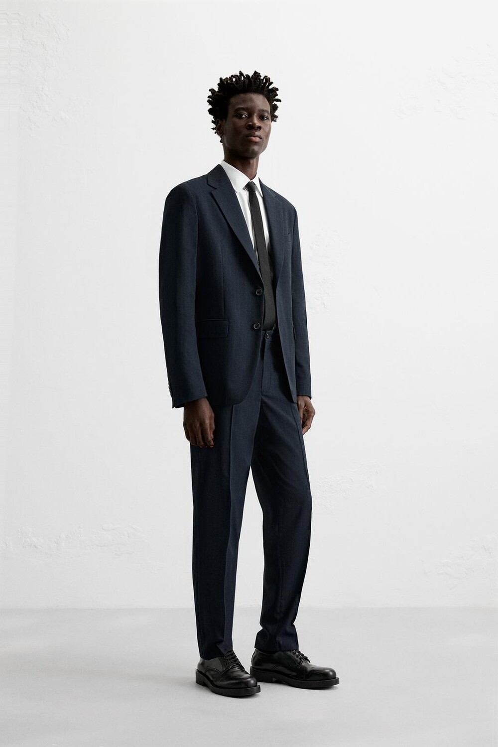 

Брюки в полоску ZARA, темно-синий