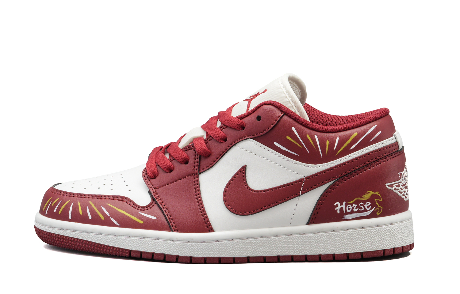 

Jordan Кроссовки Unisex Air 1 Cushioning Low top Vintage Basketball Shoes Red