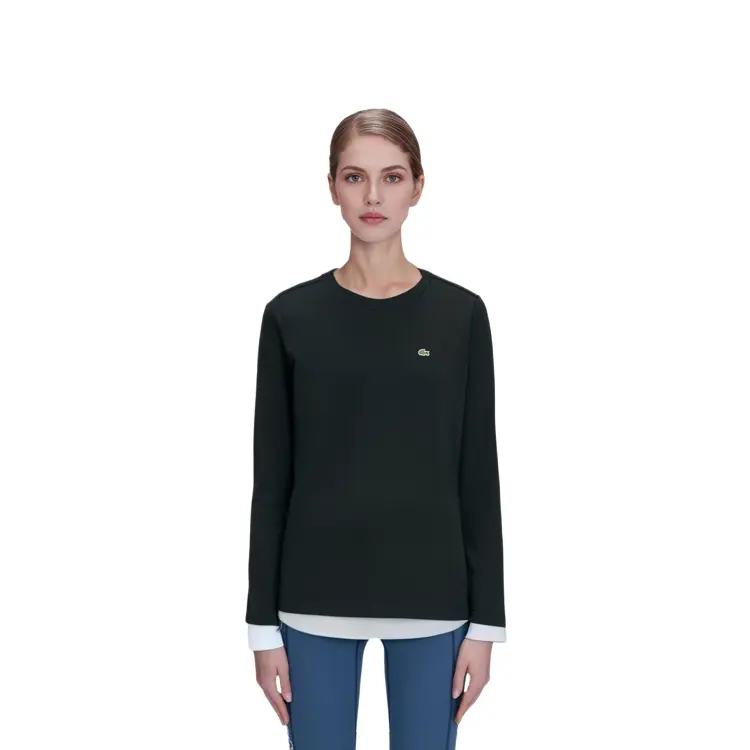 Футболка женская Lacoste, черная — фото 3