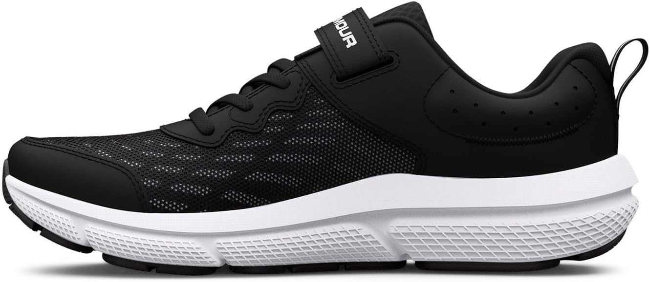 Детские кроссовки Under Armour Assert 10 с альтернативной застежкой, белый/черный — фото 3