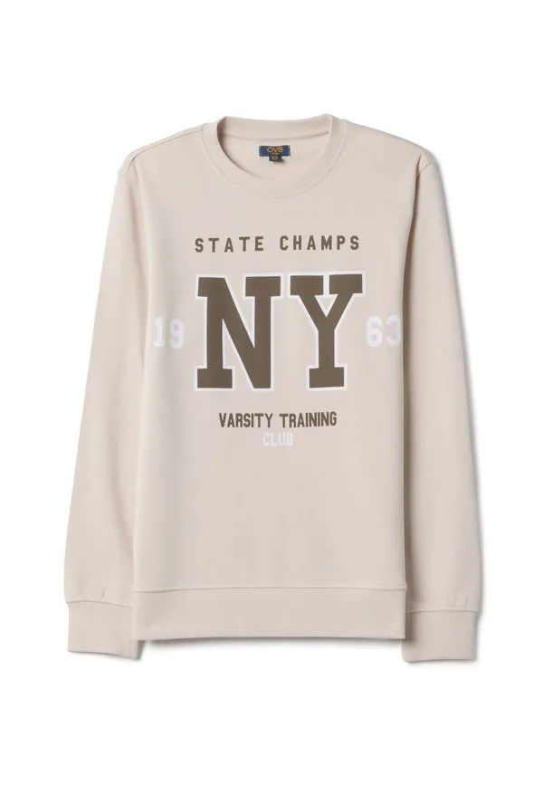 Свитшот с круглым вырезом Ovs, Beige Marl
