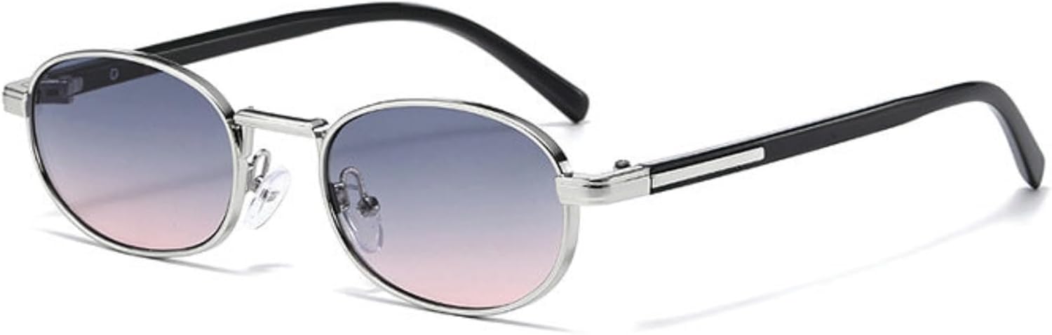 

Женские солнцезащитные очки овальной формы в стиле 90-х, дизайнерские, с градиентным переходом цвета, защита от УФ-излучения UV400, металлическая оправа, ретро-стиль helena, C7