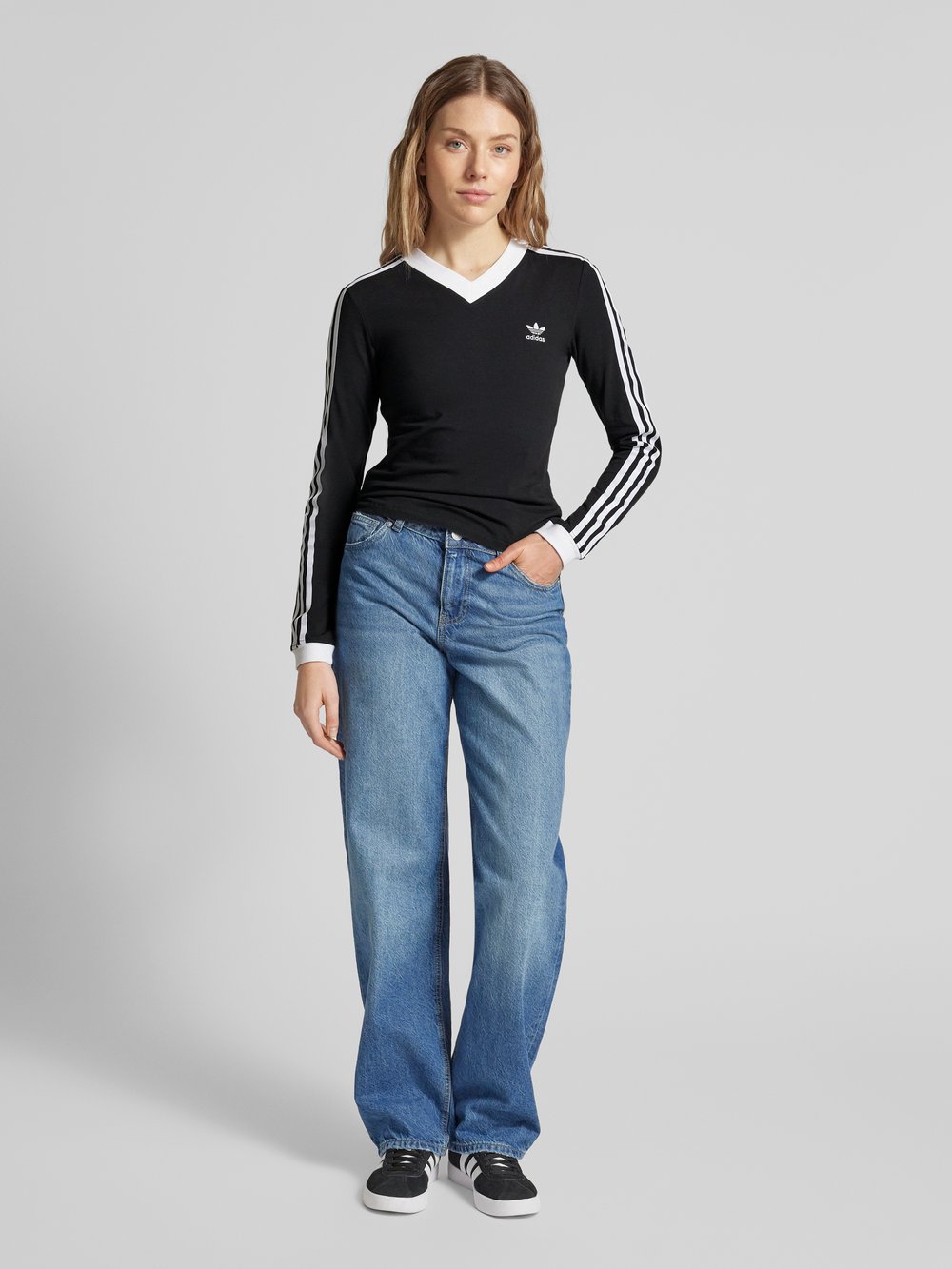 

Лонгслив с пришитой этикеткой adidas Originals, черный