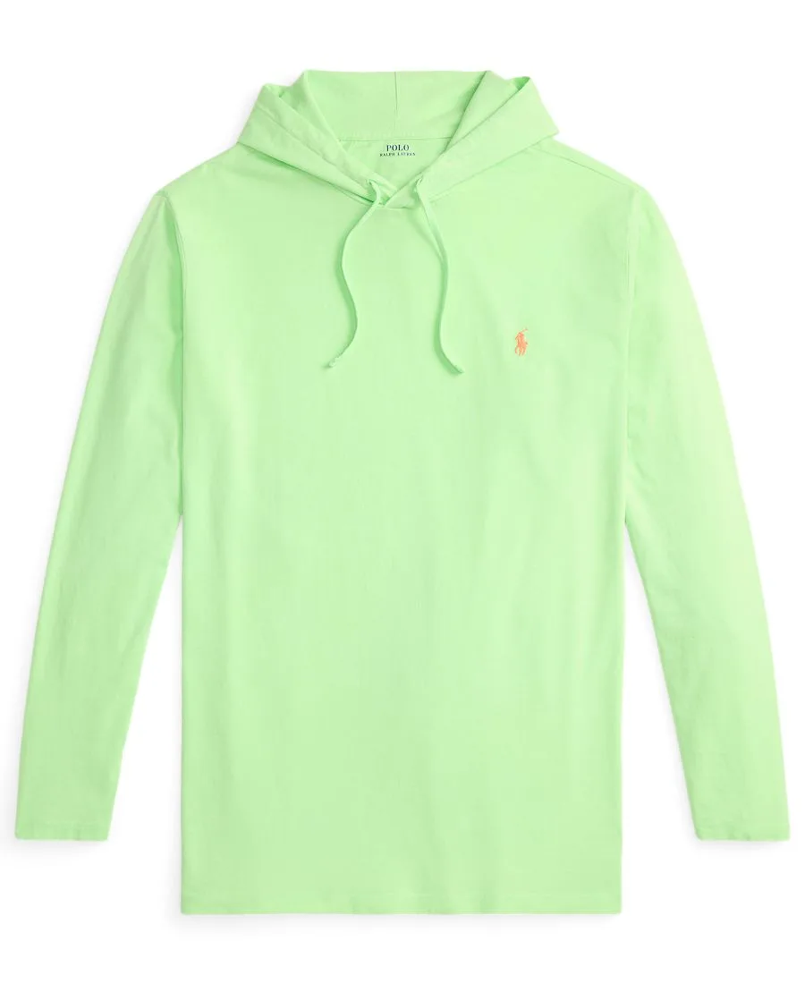 Мужская футболка с длинными рукавами и капюшоном больших размеров Polo Ralph Lauren, Cruise Lime — фото 4