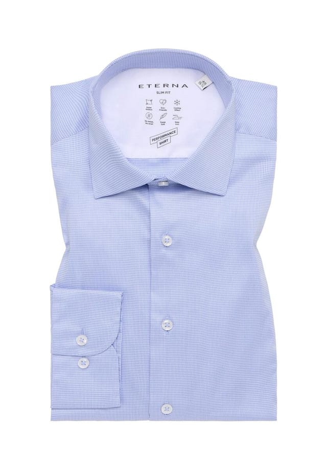 

Рубашка с длинными рукавами Eterna, голубой