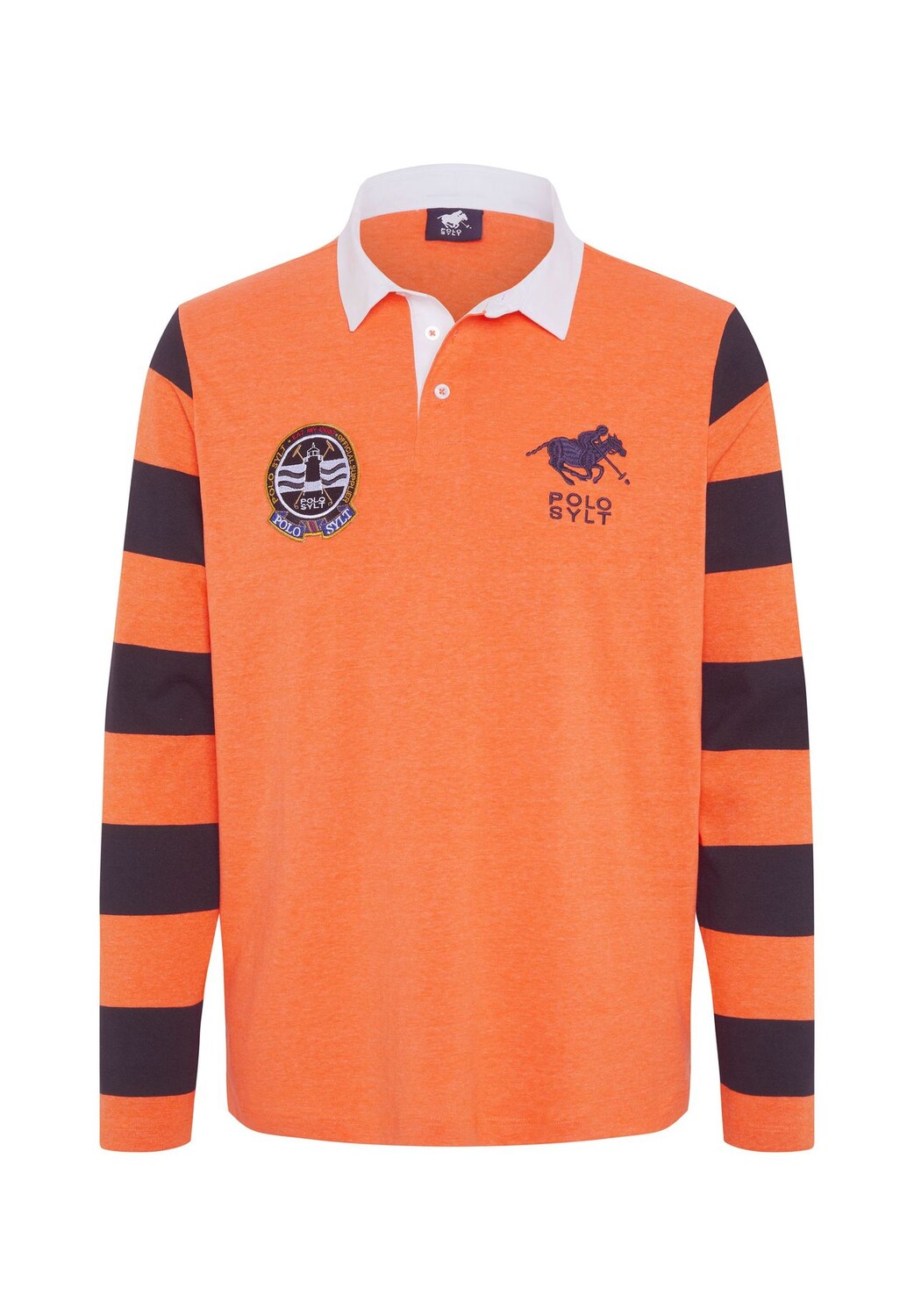 

Рубашка-поло с полосками и длинными рукавами POLO SYLT, цвет Shocking Orange