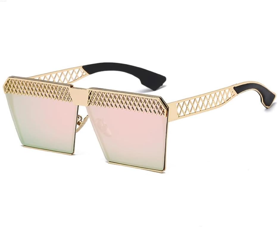 

Большие солнцезащитные очки для женщин и мужчин в стиле ретро, ​​для вождения автомобиля, защита от ультрафиолета UV400, металлические солнцезащитные очки LANGSER, Gold Pink