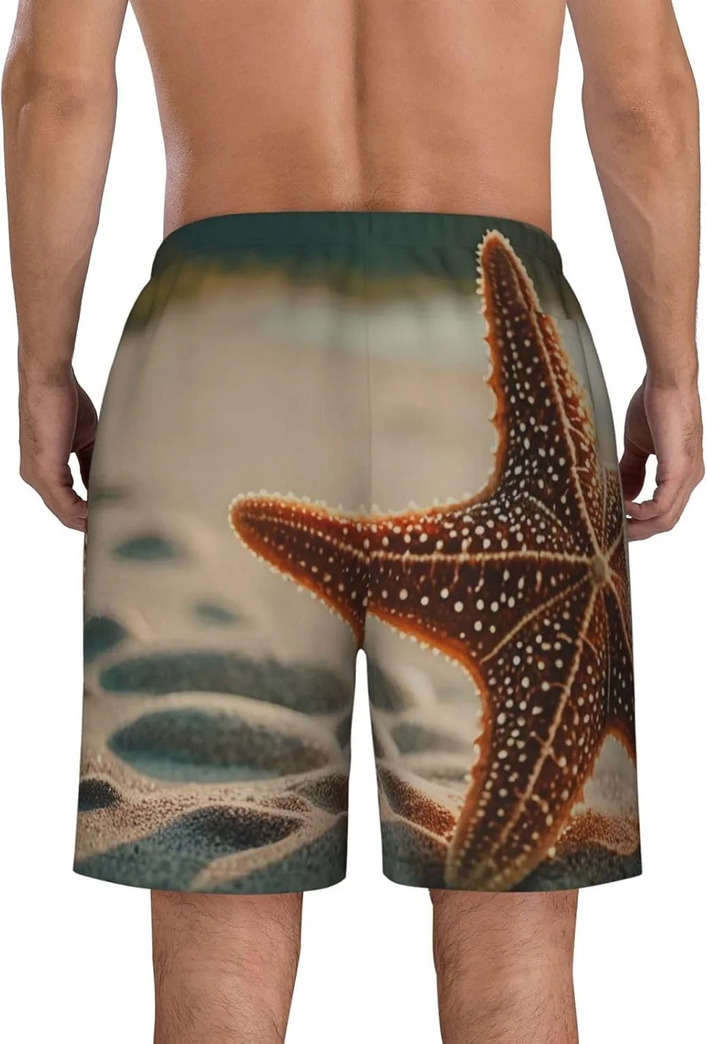 Мужские пляжные шорты Starfish Star Beach Мужские плавки Пляжные шорты с карманами Купальные костюмы Generic, черный — фото 4