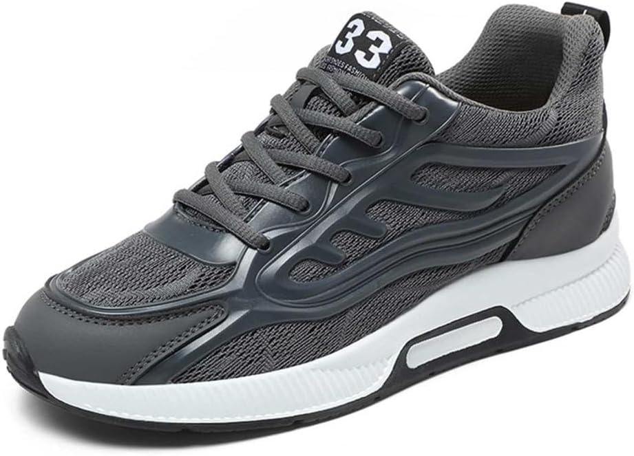 

Мужские кроссовки на платформе с лифтом 8 см, увеличивающие рост, дышащие, легкие, повседневные прогулочные кроссовки для мужчин Bkmyth, серый