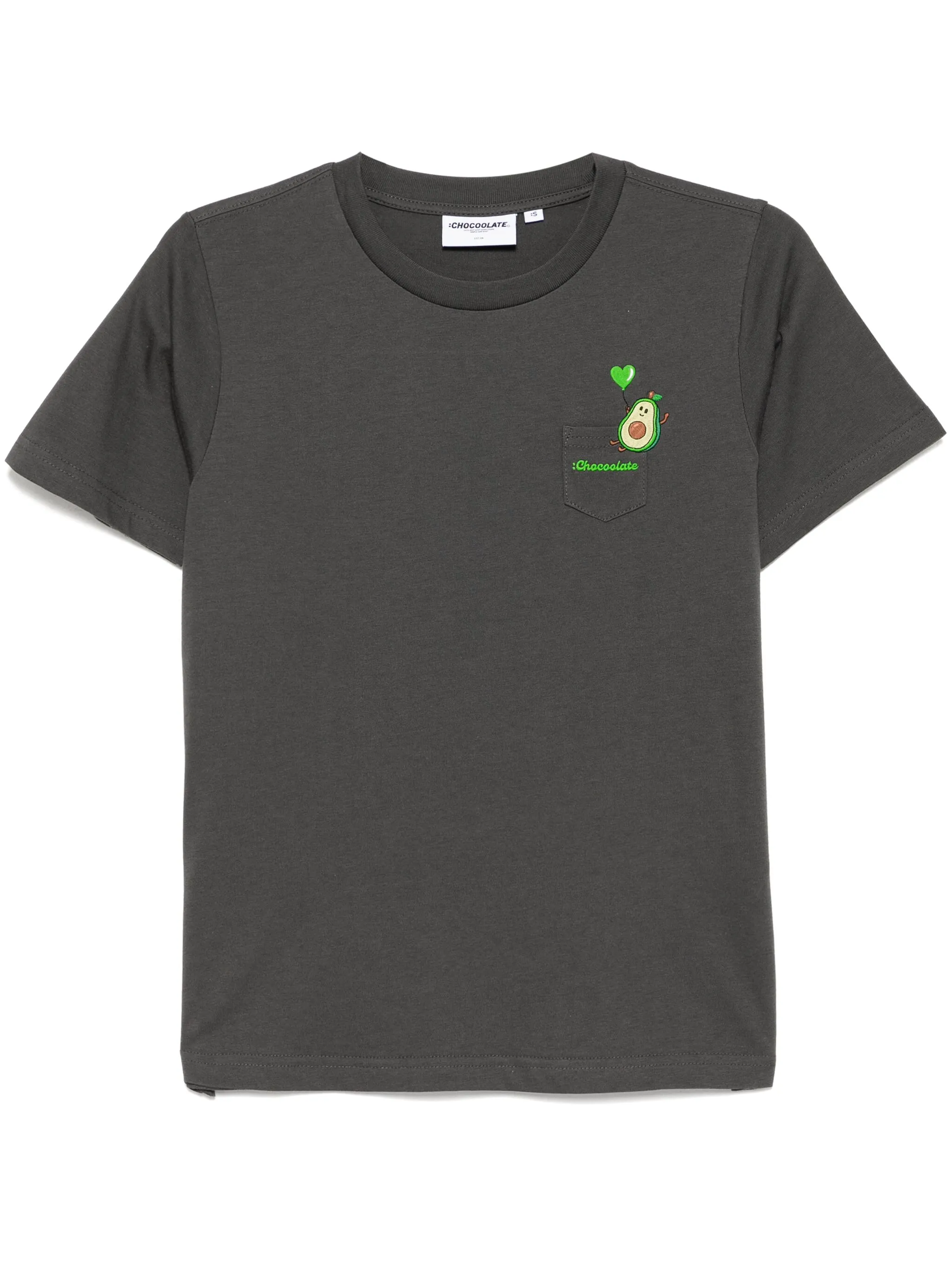 

Футболка с вышитым логотипом Chocoolate, серый