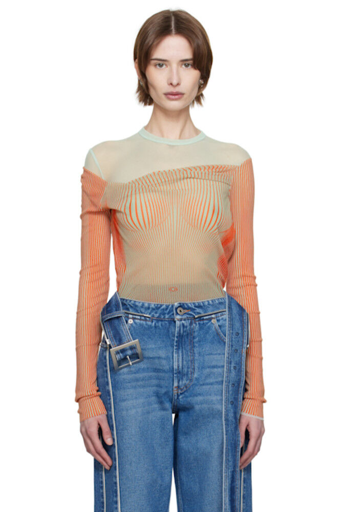 

Боди 'The Draped Body Morphing' зеленого и оранжевого цветов Jean Paul Gaultier