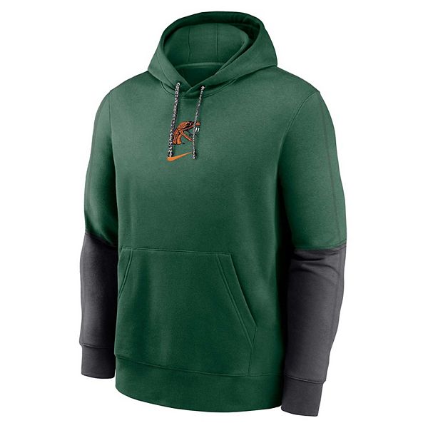 Мужской зеленый худи florida a&m rattlers 2024 sideline club Nike