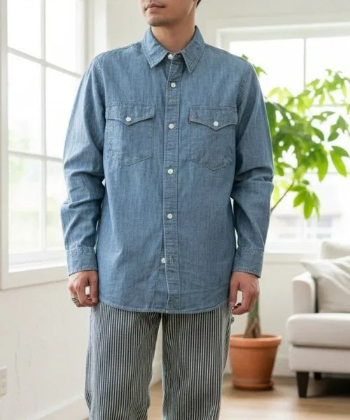 Мужская рубашка Levi's с длинным рукавом