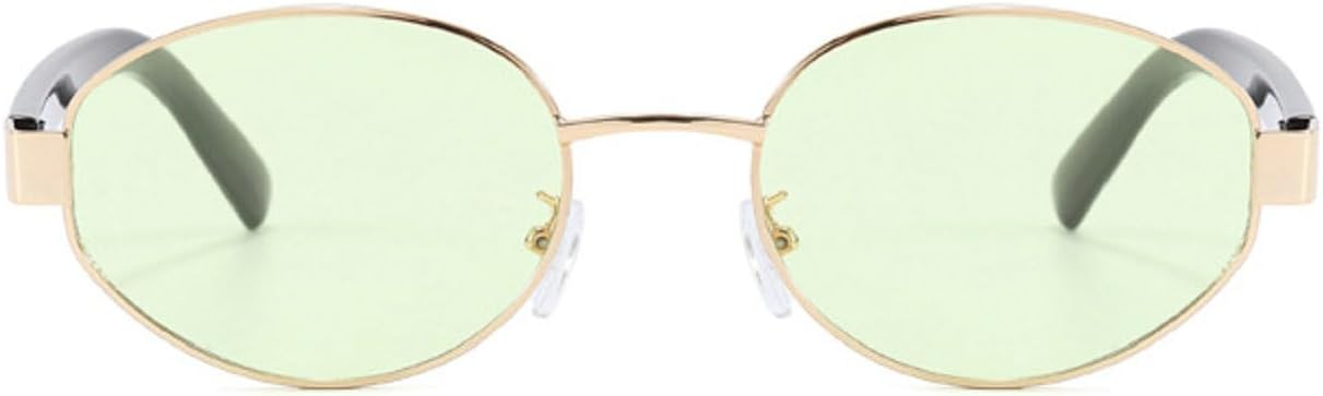 

Маленькие овальные металлические солнцезащитные очки для женщин, модные солнцезащитные очки в круглой оправе для мужчин, ретро-панк очки, унисекс очки UV400 9585 Melrose, C11