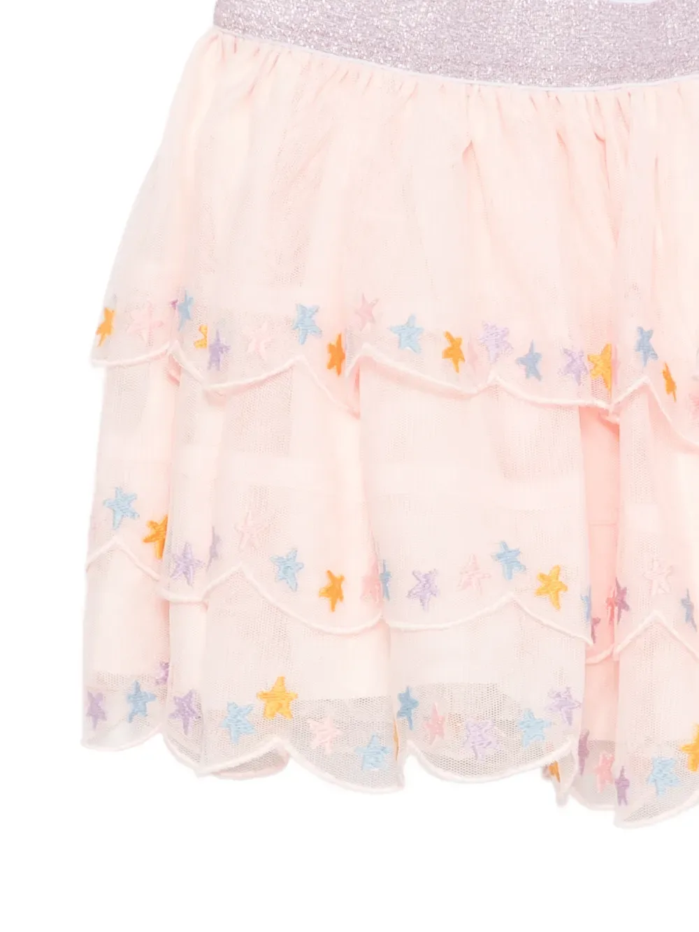 Многоярусная пачка с вышивкой в виде звезд Stella McCartney Kids, розовый — фото 3