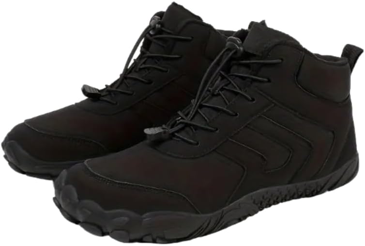 

Мужские зимние походные ботинки HCHCTRY, с теплой меховой подкладкой, легкие для активного отдыха на улице, черный