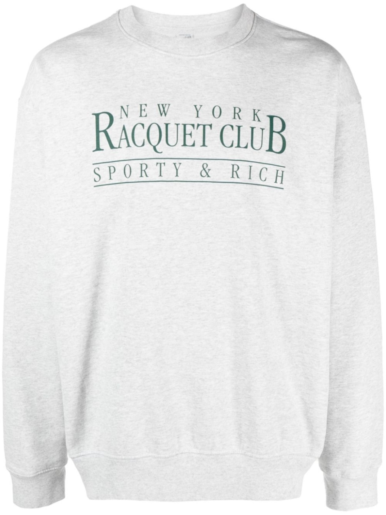 

Sporty & Rich меланжевая толстовка NY Racquet Club с логотипом, серый