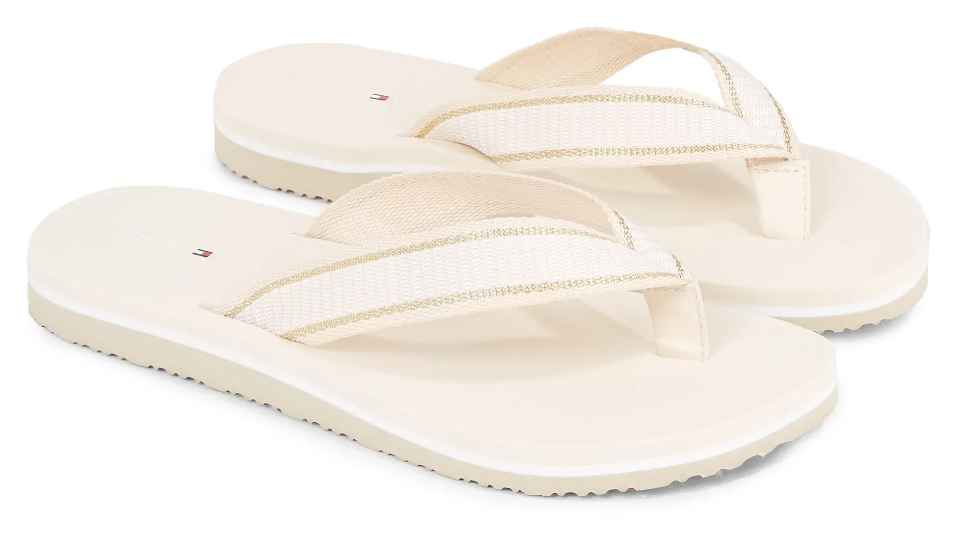 

Шлепанцы Tommy Hilfiger "TH WEBBING FLIP FLOP", отлично подходит для ванной и пляжа, цвет Ecru