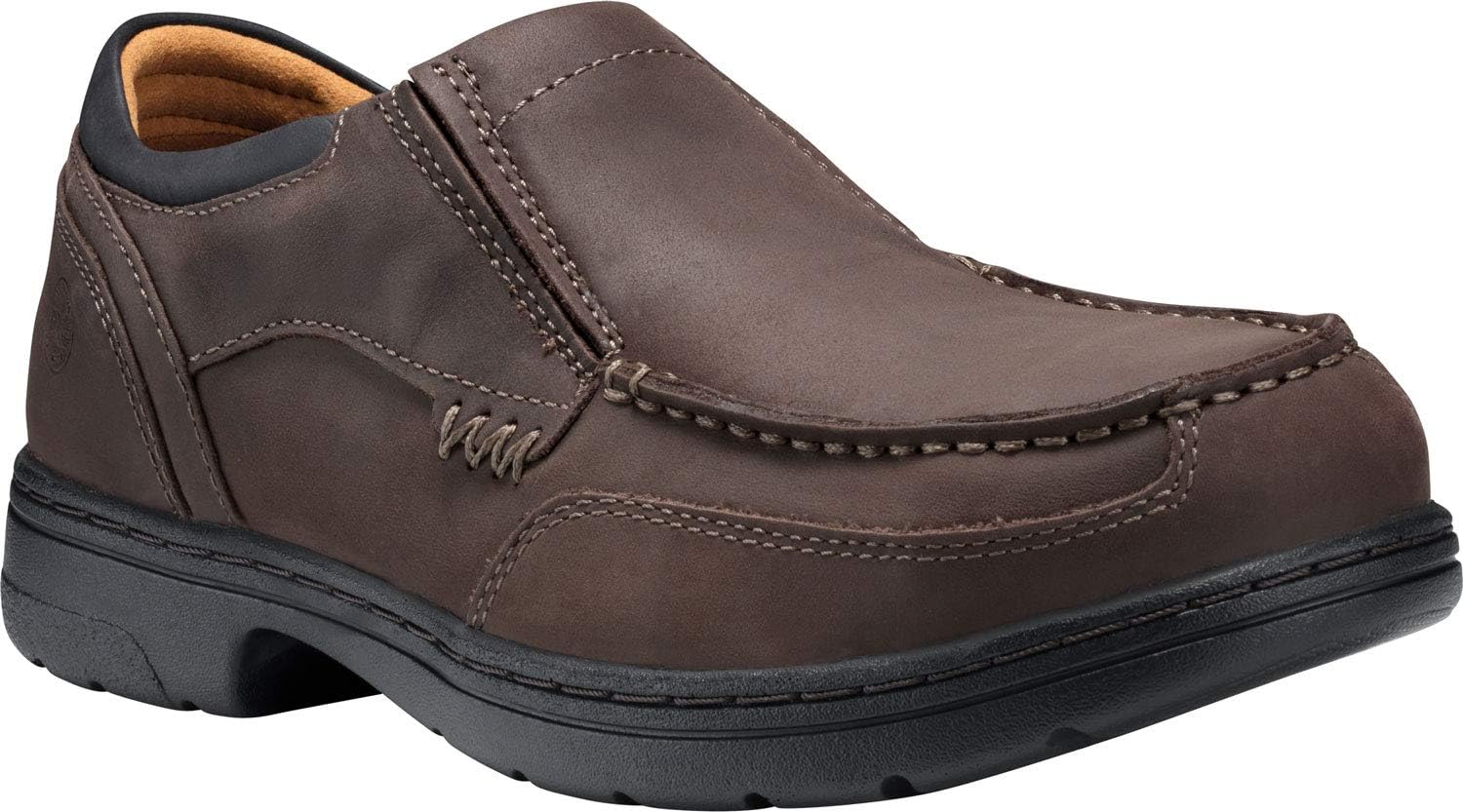 Timberland PRO мужские рабочие туфли Branston Moc Toe Slip-On, Brown Distressed — фото 2