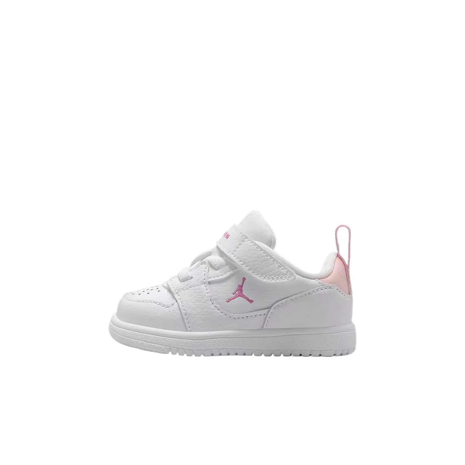 Кроссовки COURT CONNECT Low top для малышей Infant And Toddler Jordan, White/Foam Pink/China Red