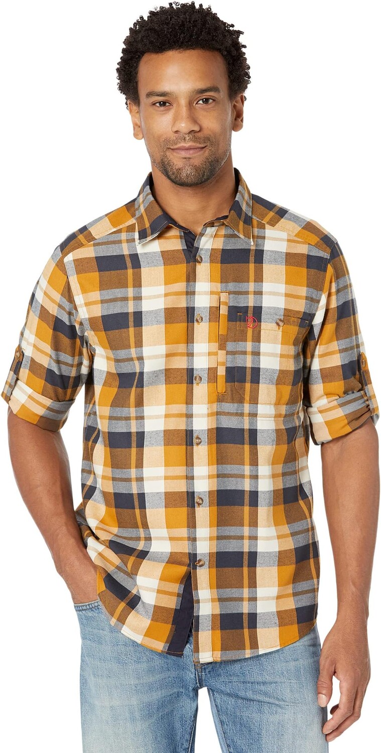 

Рубашка Фьялглим Fjällräven, цвет Buckwheat Brown/Dark Navy