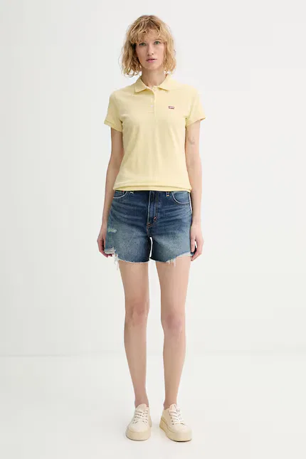 Поло из эластичного хлопка HM POLO Levi's, желтый — фото 2