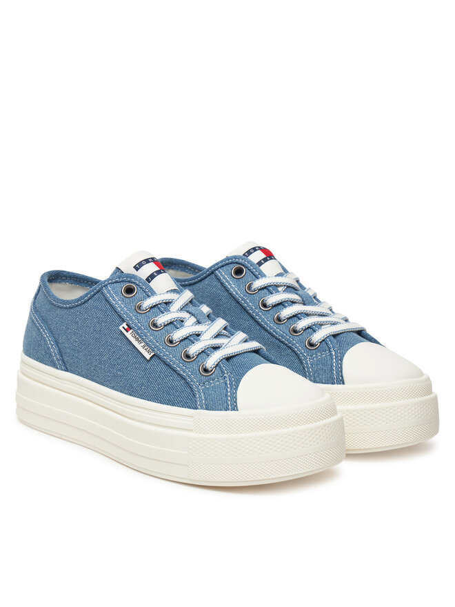 Кроссовки Tjw Foxing Flatform Lc EN0EN02736 Tommy Jeans, синий — фото 2