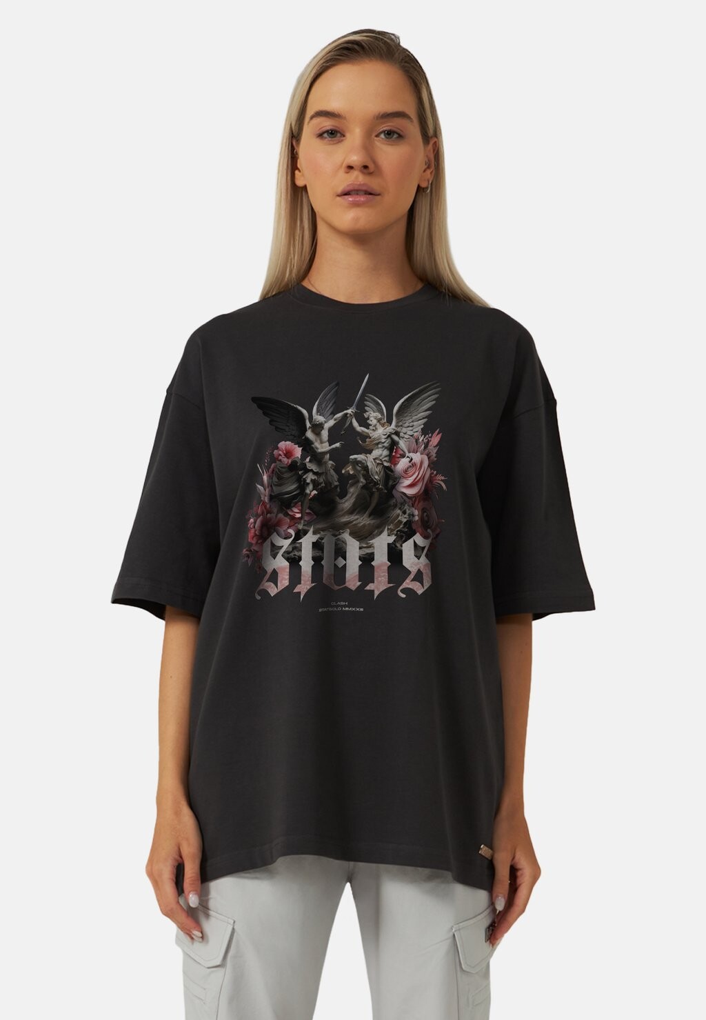

Футболка с принтом CLASH OVERSIZED Stats, цвет gray