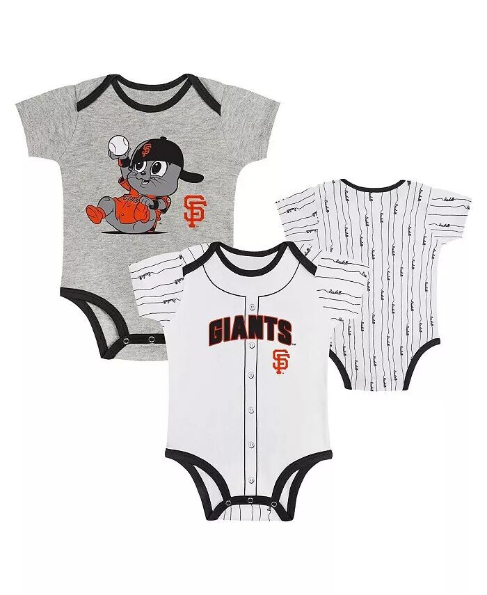 

Комплект боди San Francisco Giants Play Ball для маленьких мальчиков и девочек, комплект из 2 шт Outerstuff, серый