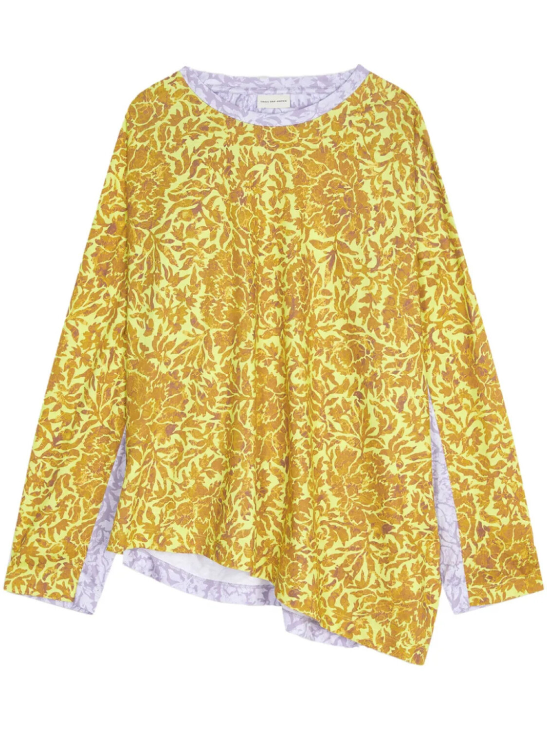 

DRIES VAN NOTEN блузка асимметричного кроя, желтый