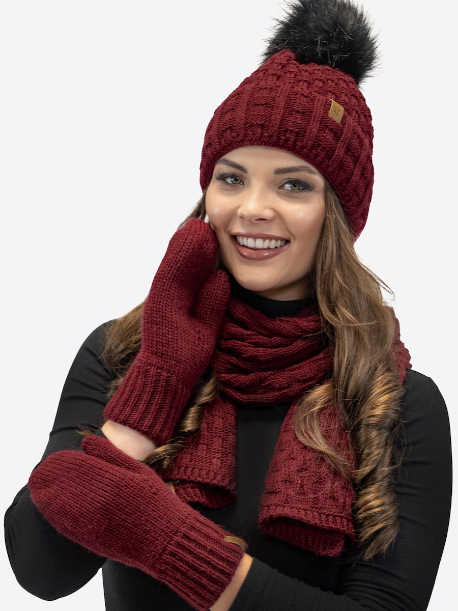 

Перчатки с закрытыми пальцами Vivisence 7015R, бургундия