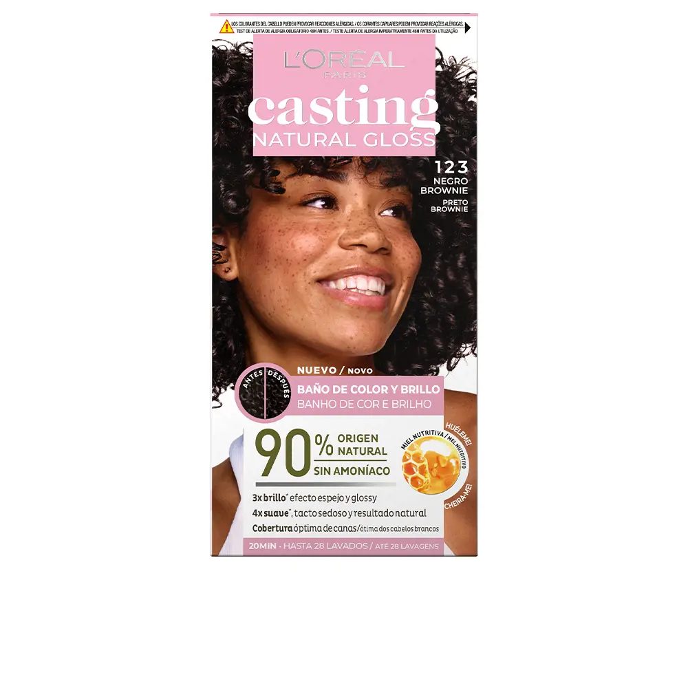 

Краска для волос Casting natural gloss L'Oréal París, цвет 123-negro brownie, 180 мл.