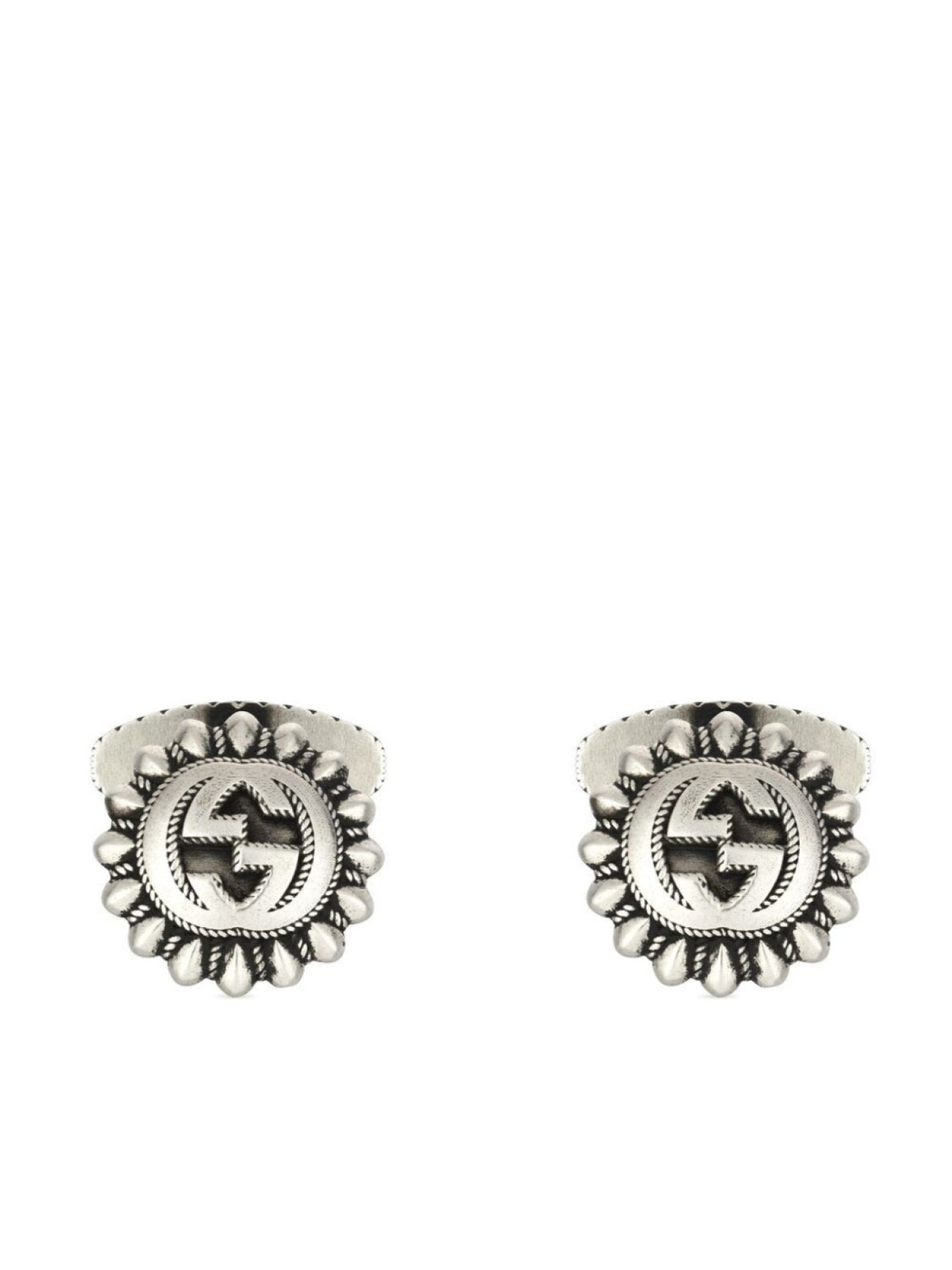 

Серебряные запонки Interlocking G Gucci, серебряный