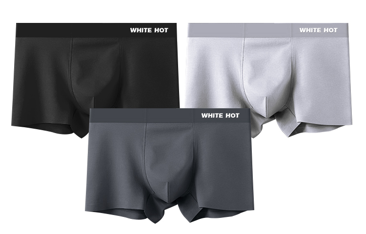 

Мужские боксеры WHITE HOT, 2 Pack (Black+Dark Gray) Box