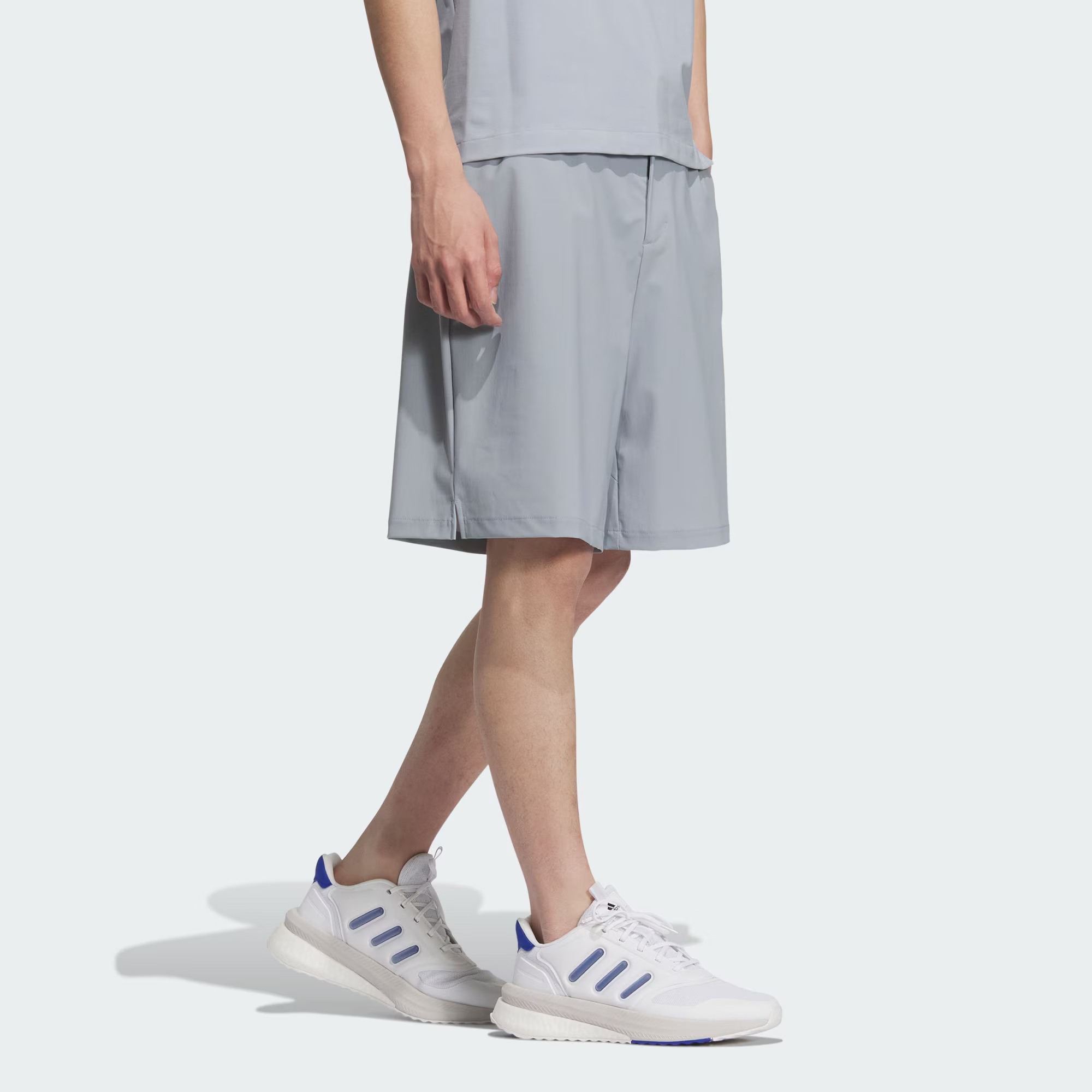 Повседневные шорты мужские silver Adidas, серебряный серый — фото 4
